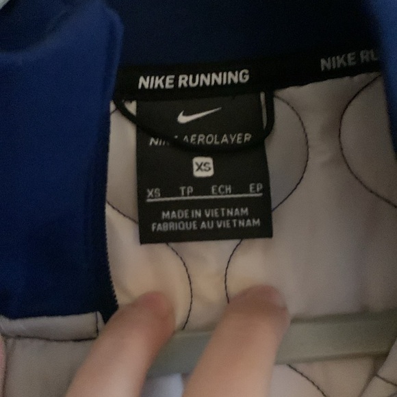 Nike AeroLayer Blue Pink Insulated Full Zip Running Vest Women Size XS - Picture 2 of 5